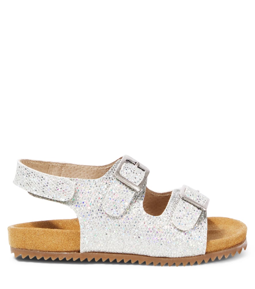 Pèpè Glitter Sandals In Silver