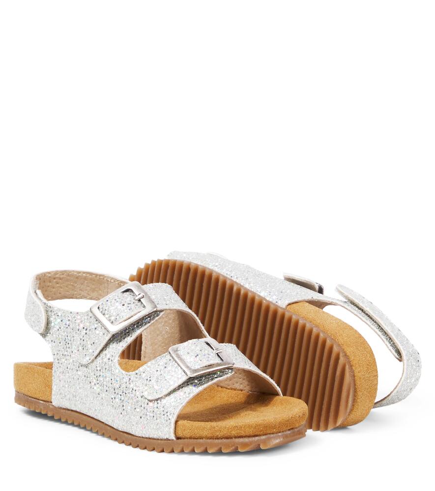 Pèpè Glitter Sandals In Silver