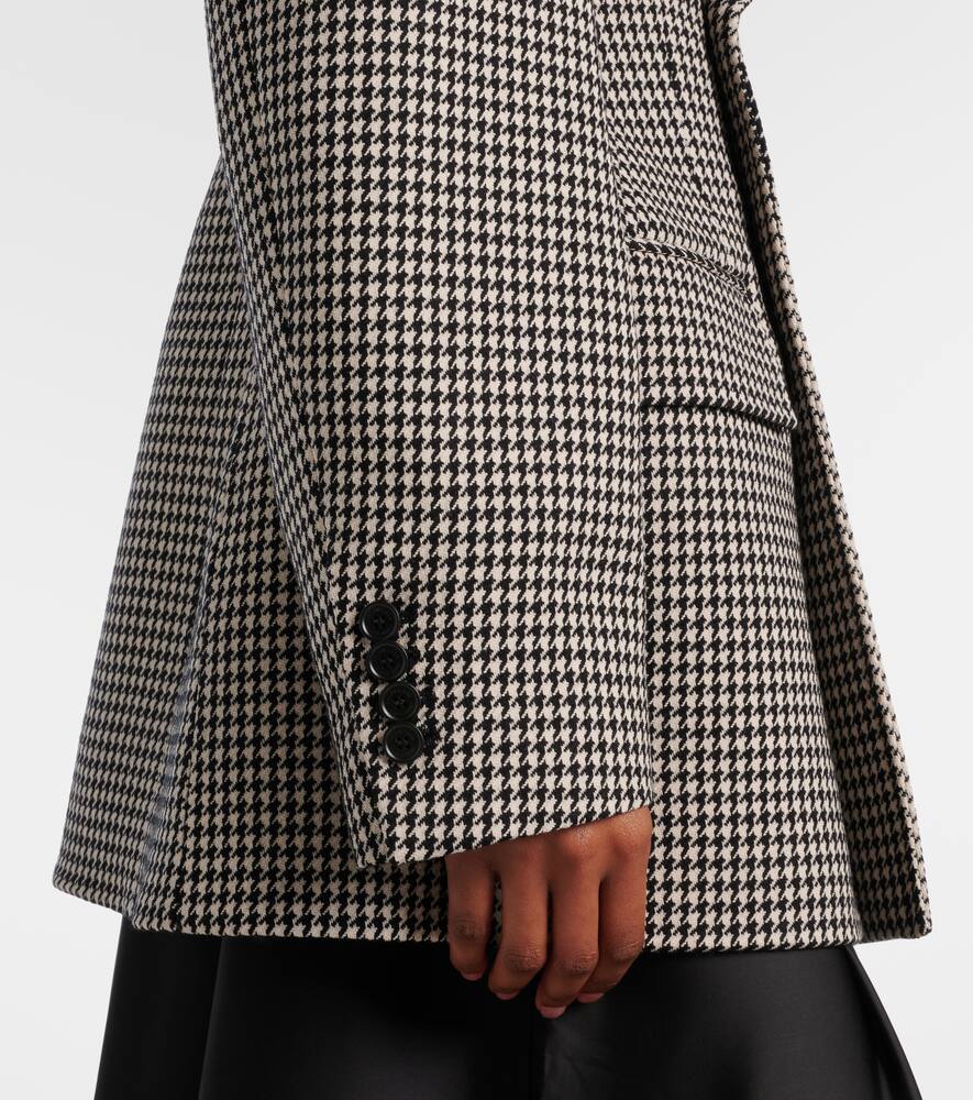 Balenciaga Embroidered Wool Blazer In Black
