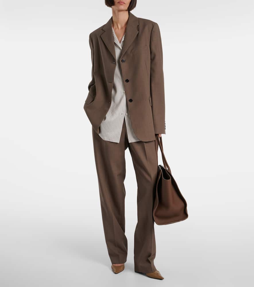 THE ROW LIISA 80 LEATHER PUMPS