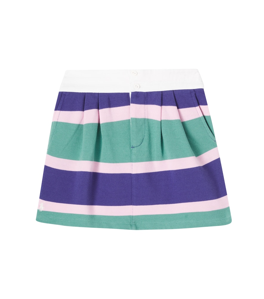 Polo Ralph Lauren Ralph Lauren Striped Cotton Terry Rugby Skirt In Blue