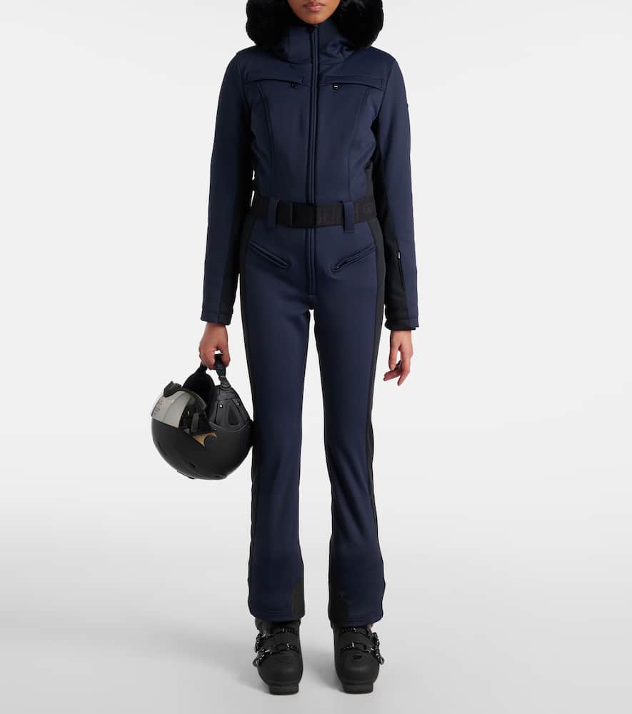Goldbergh Parry Faux Fur-trimmed Ski Suit In Blue