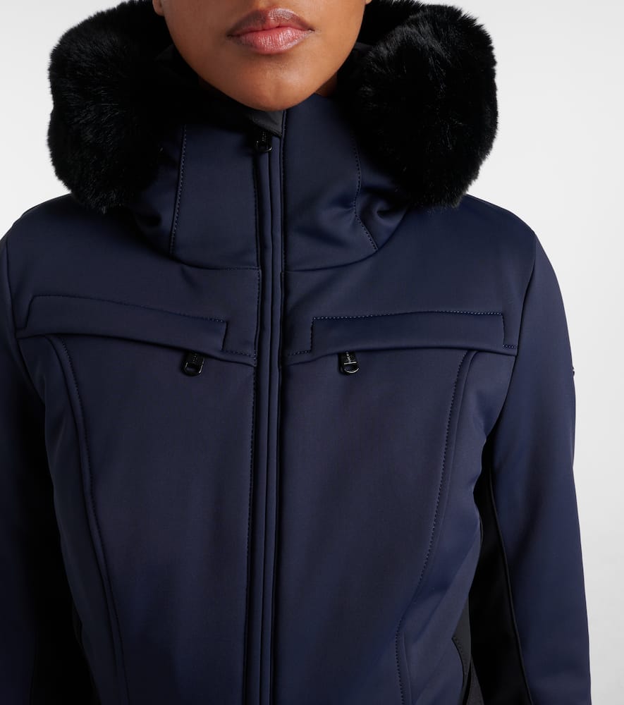 Goldbergh Parry Faux Fur-trimmed Ski Suit In Blue
