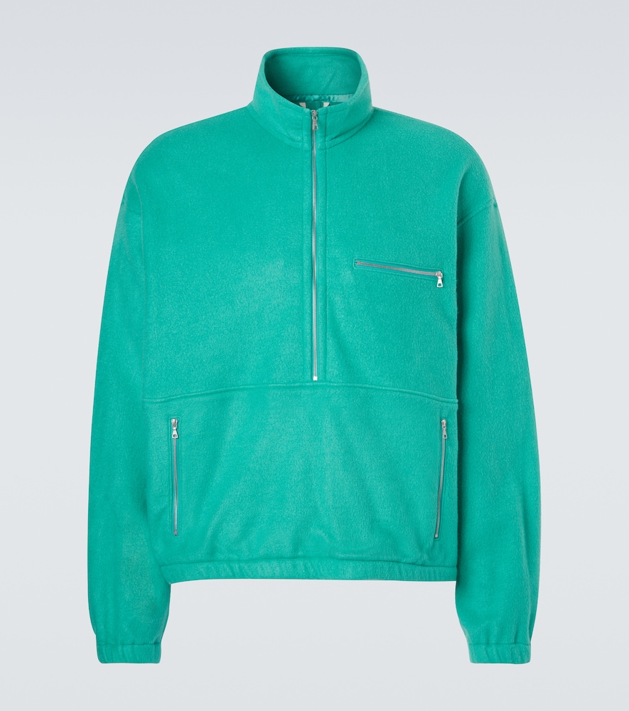 Auralee Silk Fleece Half Zip Sweater