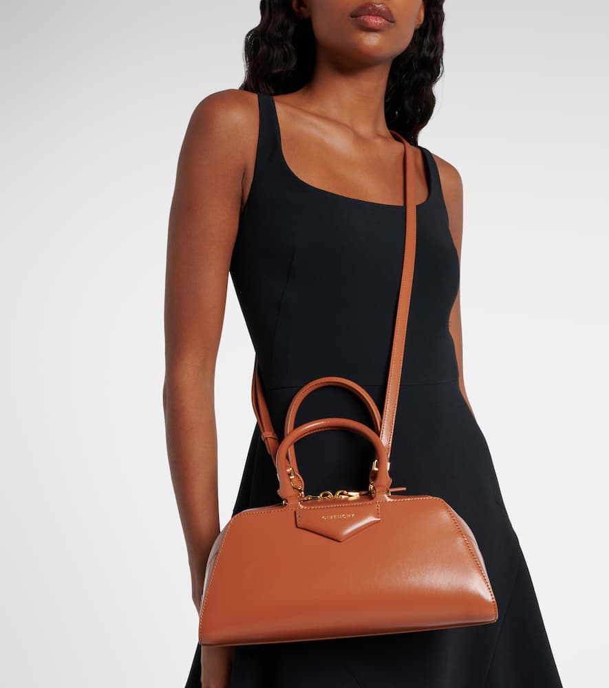 Givenchy Caramel Leather Small Antigona Handbag In Brown