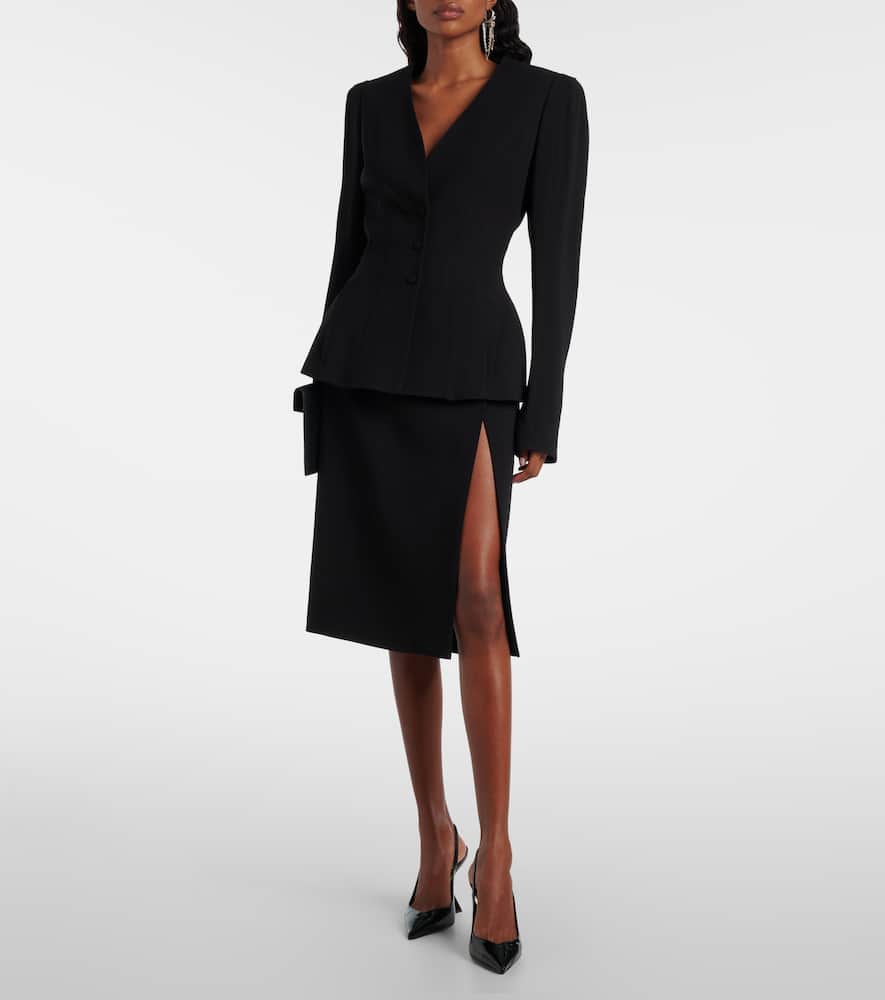 Mugler High-rise Wrap Skirt In Black