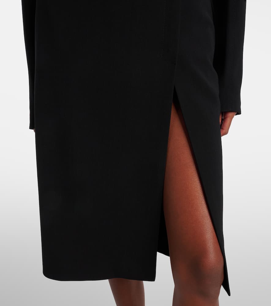Mugler High-rise Wrap Skirt In Black