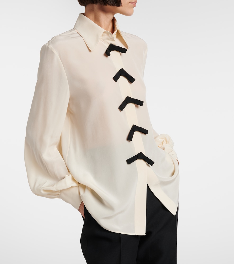  Valentino Valentino Bluse Aus Crêpe De Chine Aus Seide 