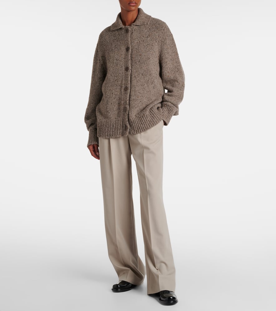 The Row Mauri Cashmere Cardigan In Brown
