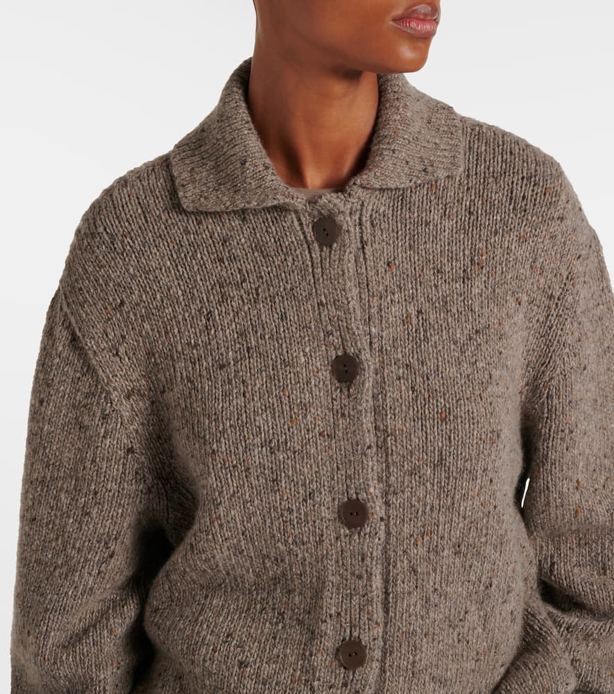 The Row Mauri Cashmere Cardigan In Brown