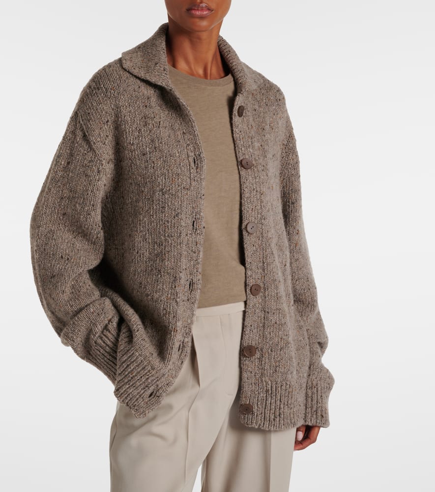 The Row Mauri Cashmere Cardigan In Brown