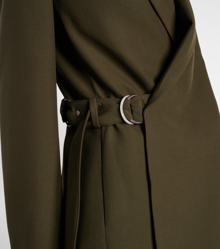 Loewe Belted Wool Blazer In Green