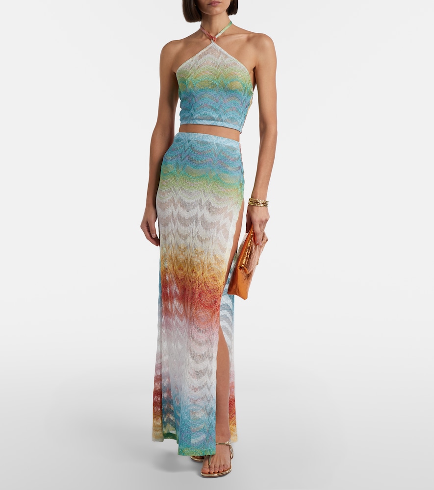 Missoni Wave lamé maxi skirt