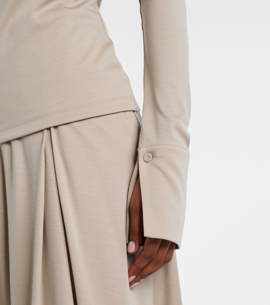 Max Mara Max Mara Adagio Virgin Wool Wrap Top 