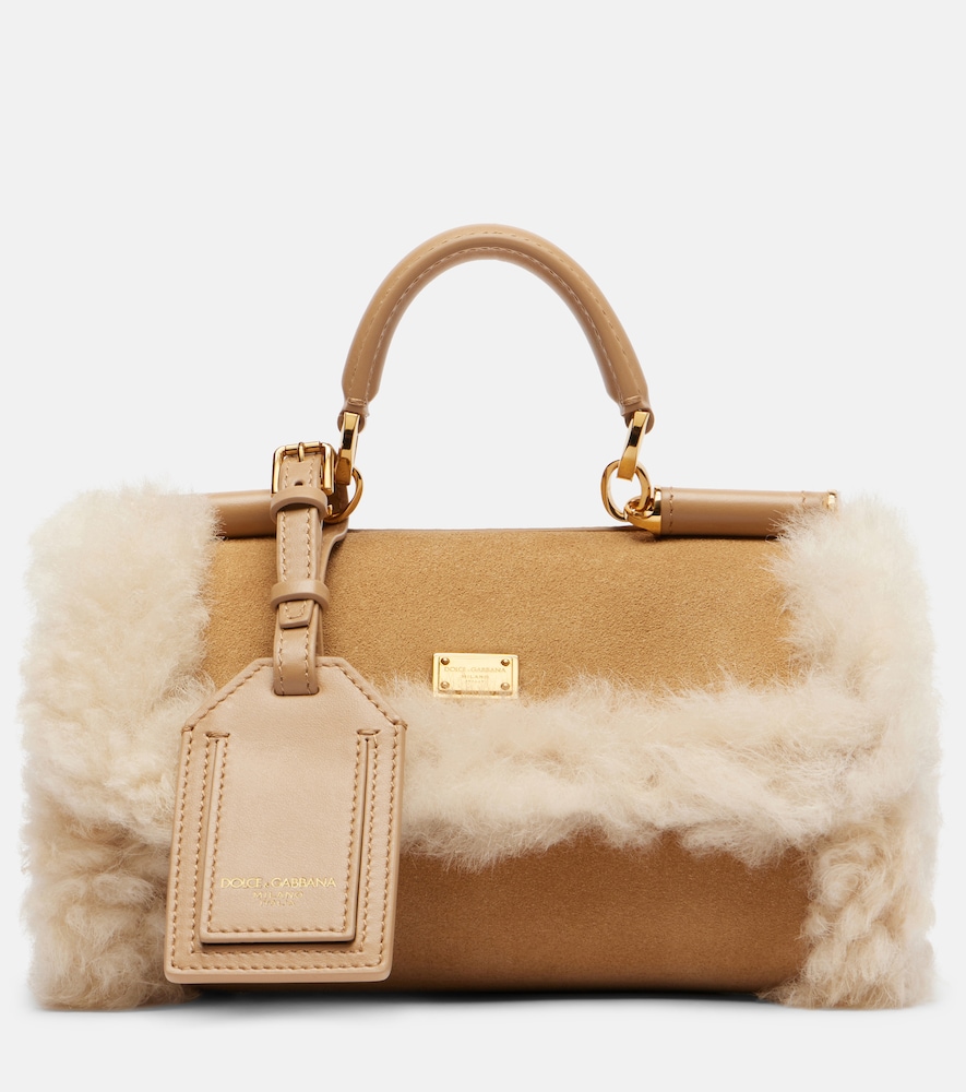 Dolce & Gabbana My Sicily Small suede top-handle bag