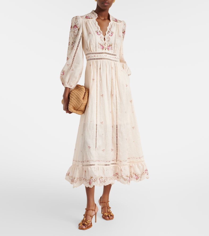 Zimmermann Patience floral linen midi dress