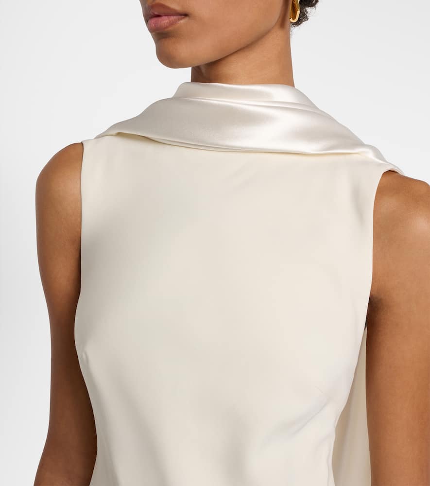 Danielle Frankel Bridal Miles Wool-blend Gown In White