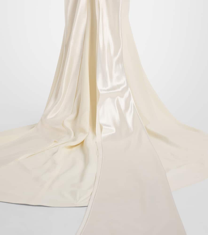 Danielle Frankel Bridal Miles Wool-blend Gown In White