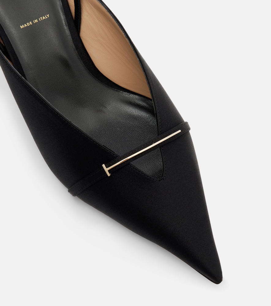  Tom Ford Tom Ford T Icon 55 Satin Slingback Pumps 