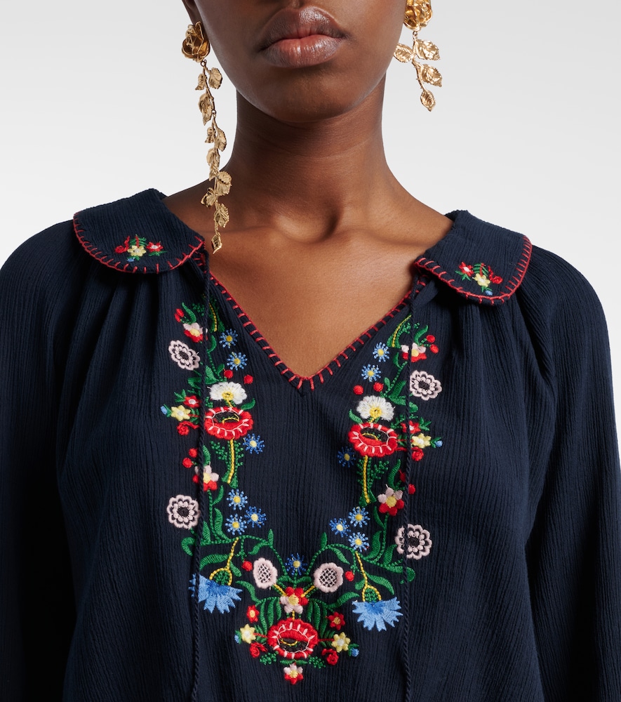  Rixo Rixo Sofira Embroidered Cotton Top 