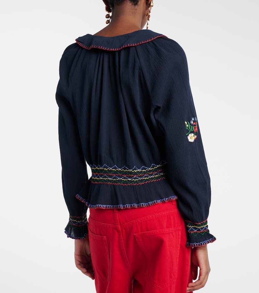 Rixo Rixo Sofira Embroidered Cotton Top 