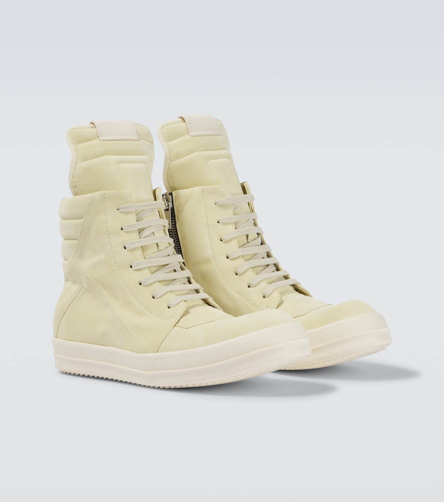  Rick Owens Rick Owens Geobasket Suede High-top Sneakers 