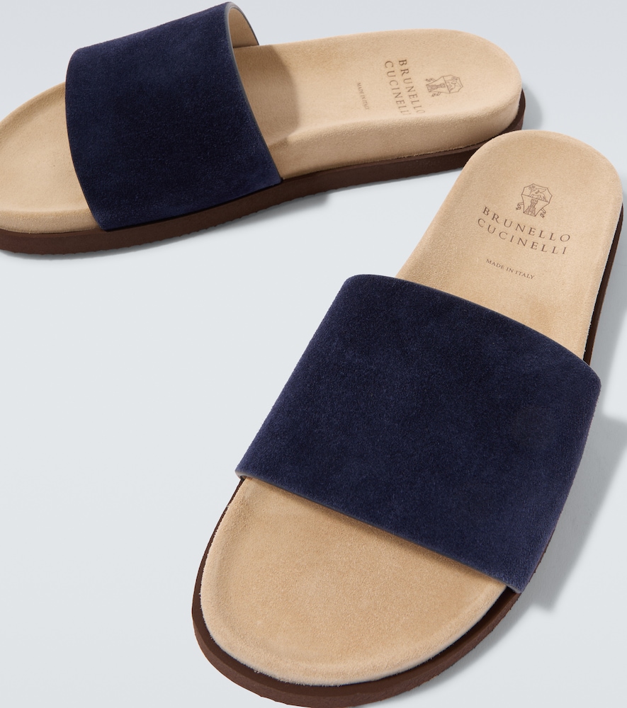  Brunello Cucinelli Brunello Cucinelli Pantoletten Aus Veloursleder 
