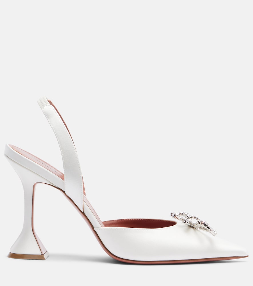  Amina Muaddi Amina Muaddi Slingback-pumps Rosie 95 Aus Satin 