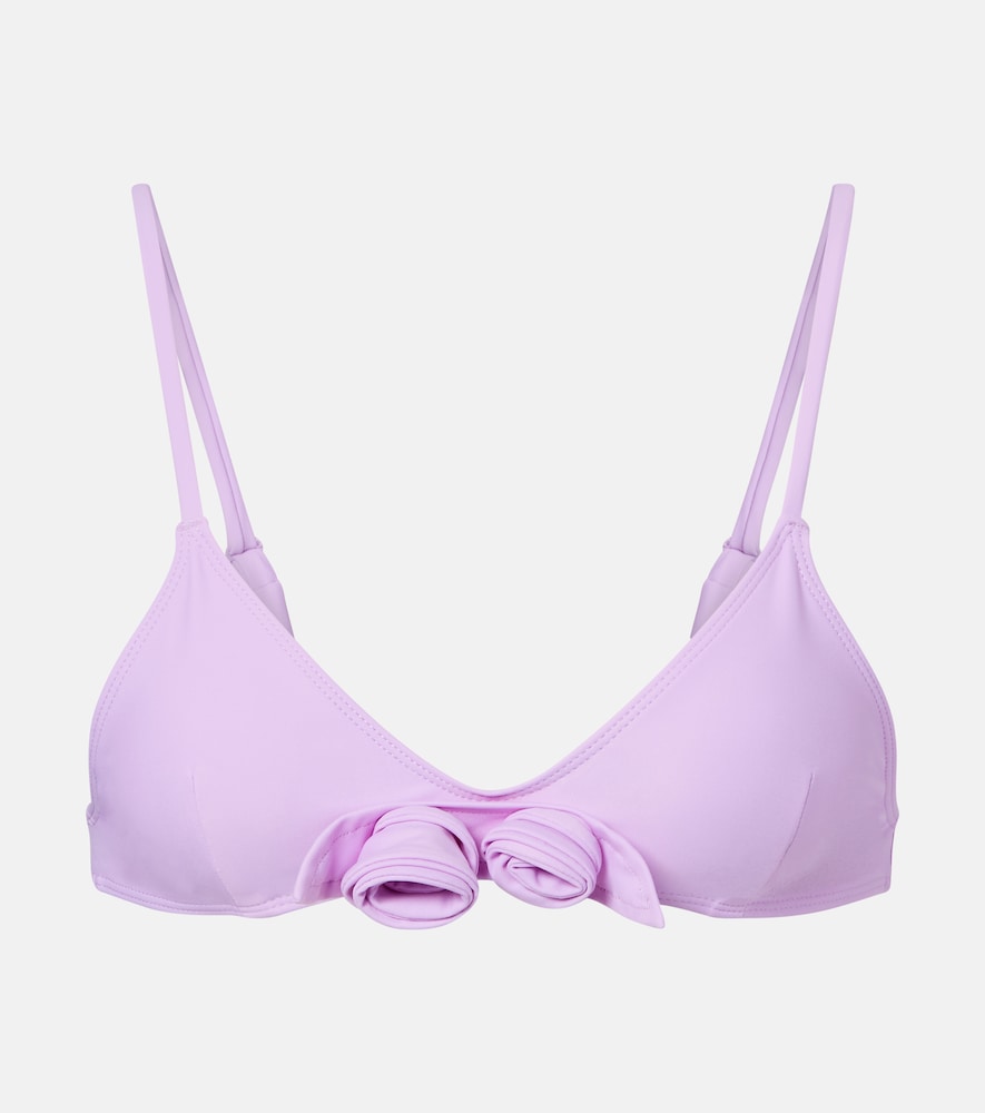 Coperni Flower floral-appliqué bikini top