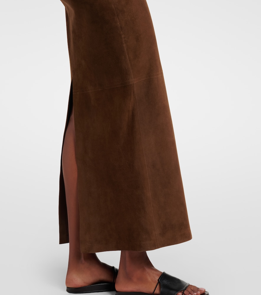  The Row The Row Erina Suede Pencil Skirt 