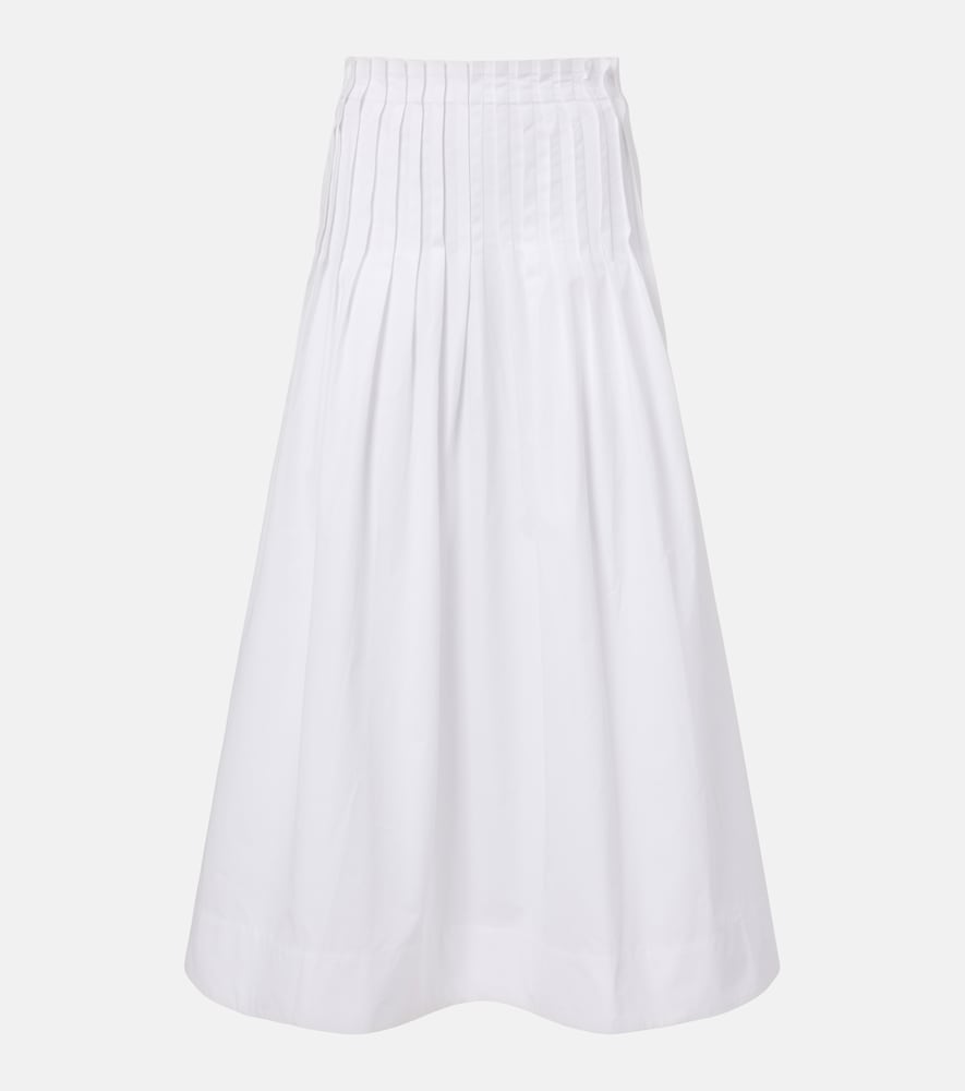 Rohe Róhe Pleated cotton poplin midi skirt