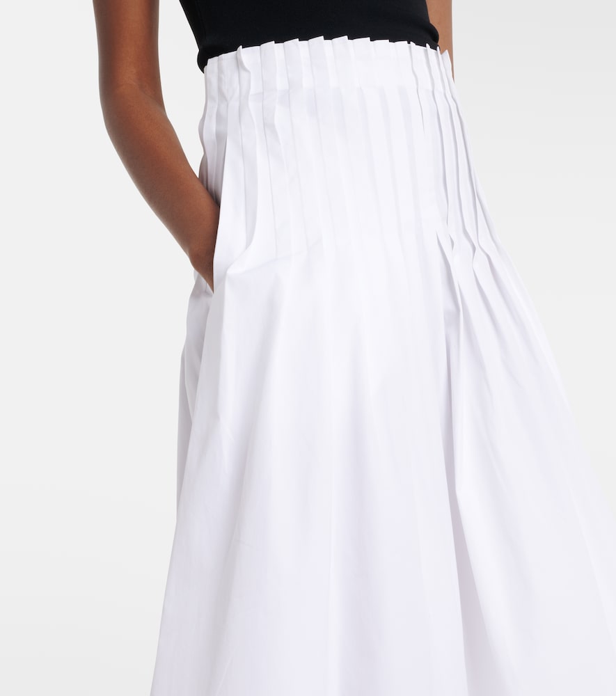 Róhe Pleated Cotton Poplin Midi