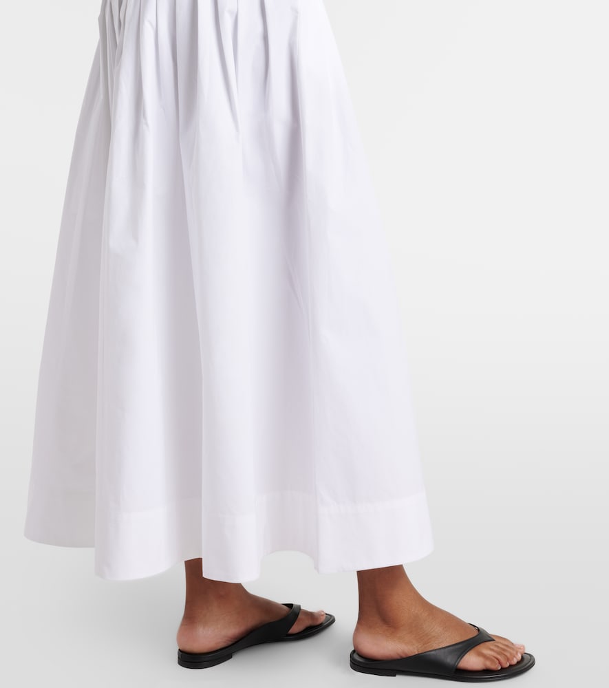 Róhe Pleated Cotton Poplin Midi