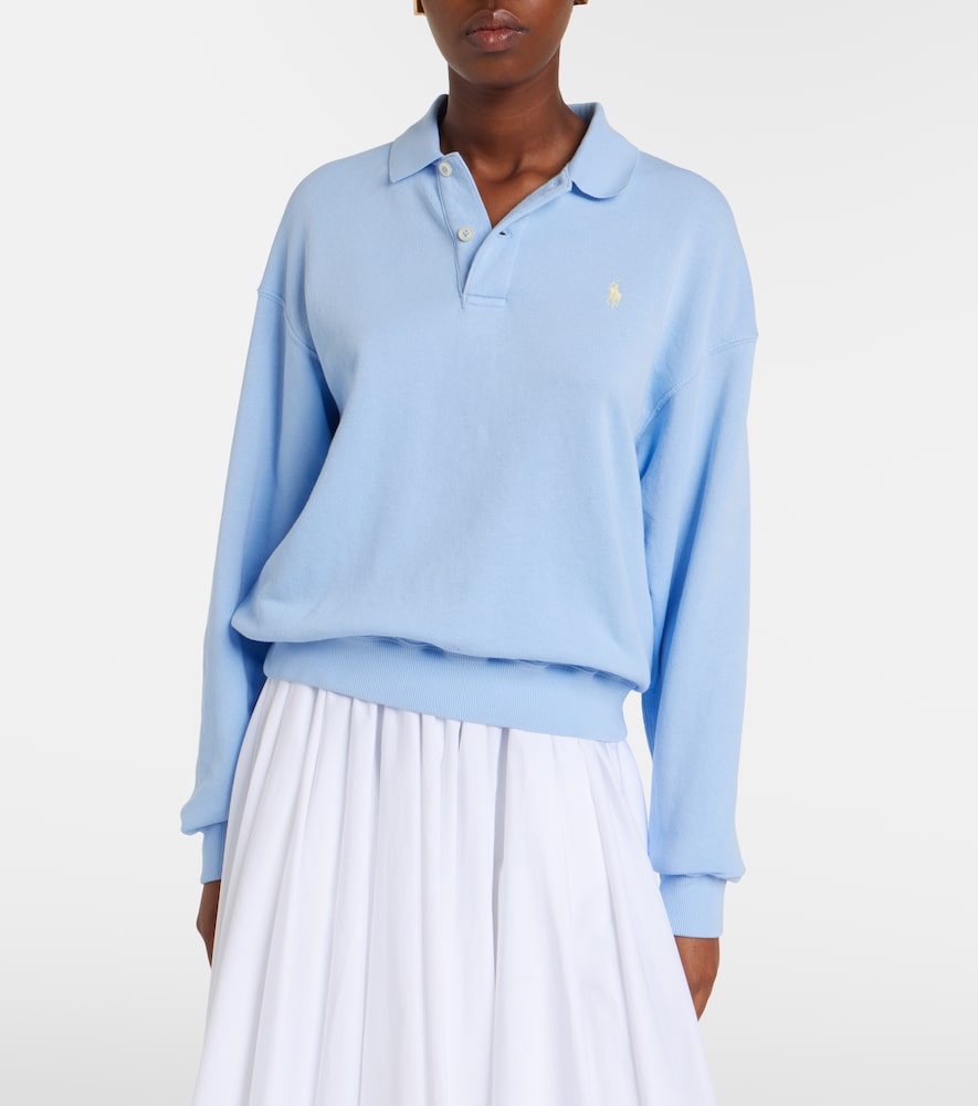 Polo Ralph Lauren Cotton-blend fleece polo sweatshirt