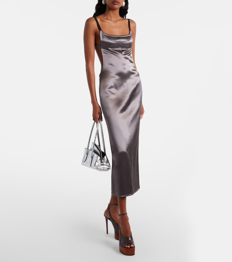 Ornella Leather Platform Slingback Pumps