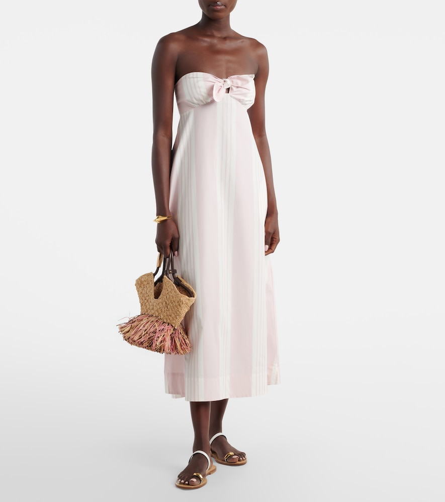 Posse Rosie striped cotton midi dress