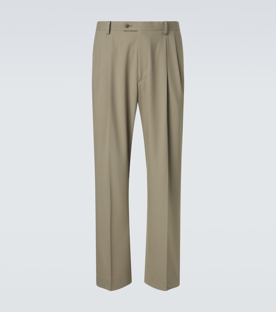 Pantaloni a gamba larga in lana