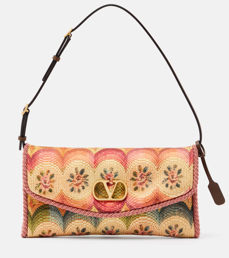 Borsa a spalla DeVain Small in jacquard