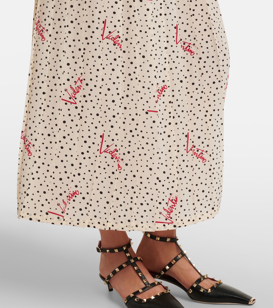 Garavani Polka-Dot Silk Crêpe De Chine Midi