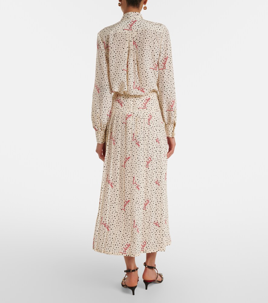 Garavani Polka-Dot Silk Crêpe De Chine Midi
