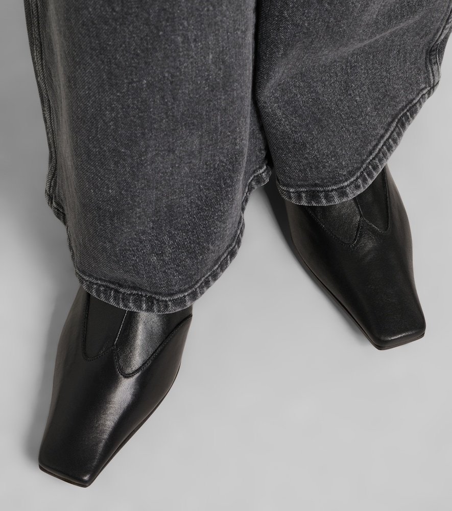Khaite Nevada leather ankle boots