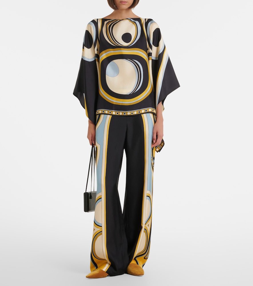 Foulard Printed Silk Twill Top