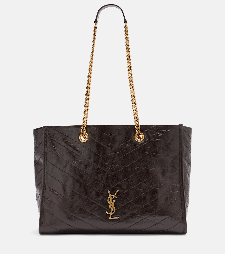 Schultertasche Niki East West Large aus Leder