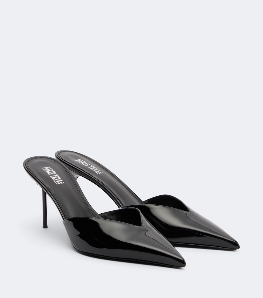 Paris Texas Lidia Patent Leather Mules In Black