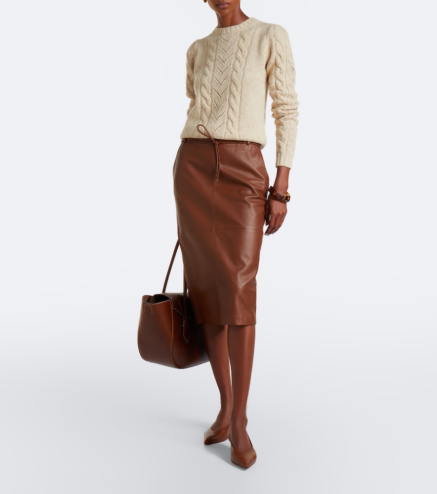 Cable-Knit Wool And Cashmere-Blend Sweater