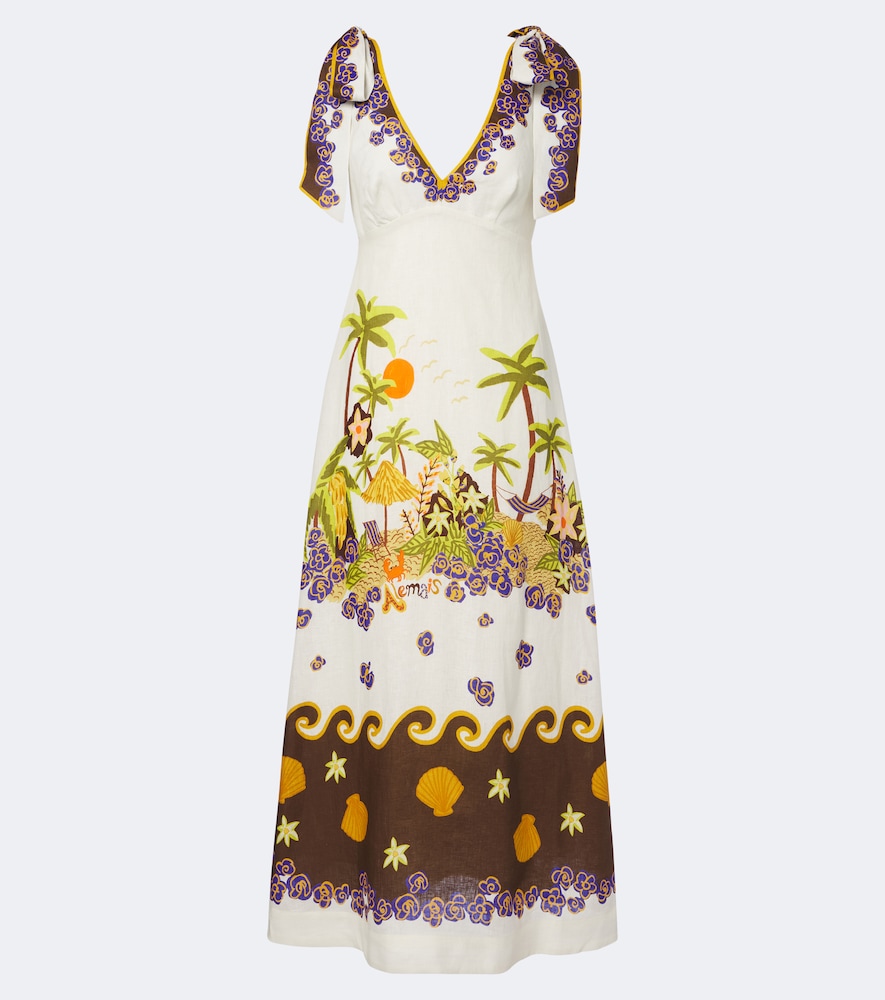 Alémais Maxikleid Island Cove aus Leinen