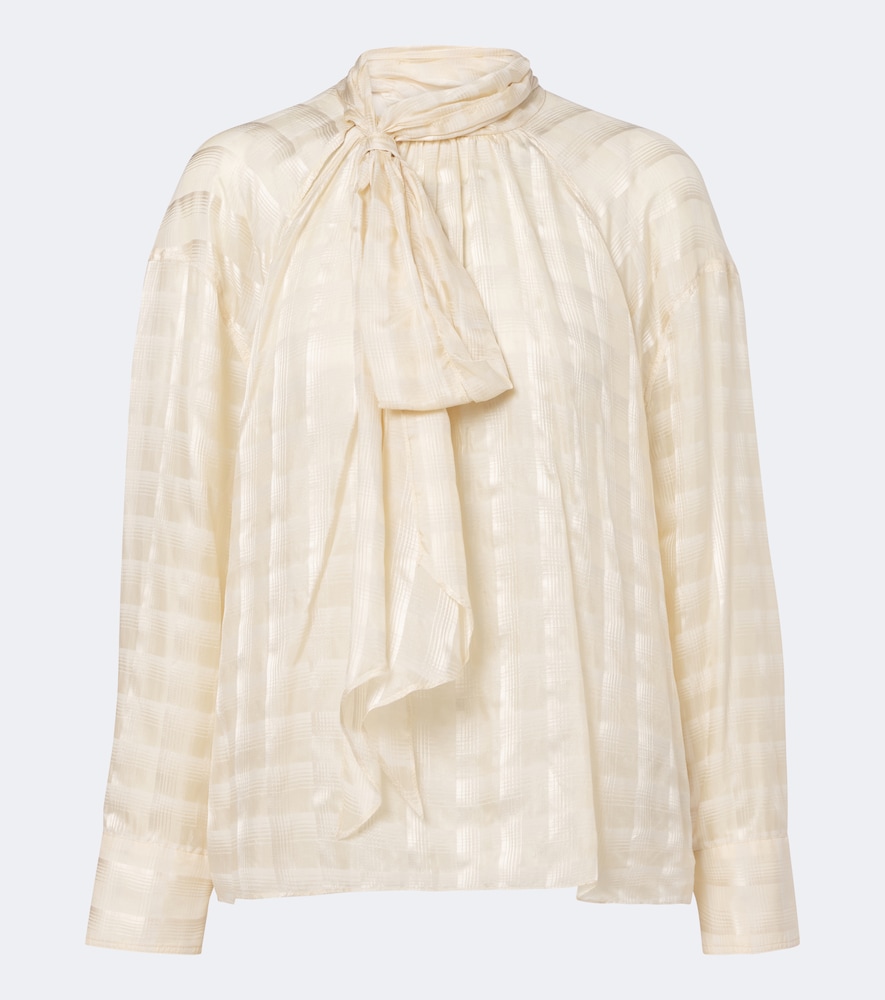 Schluppenbluse Airy Check