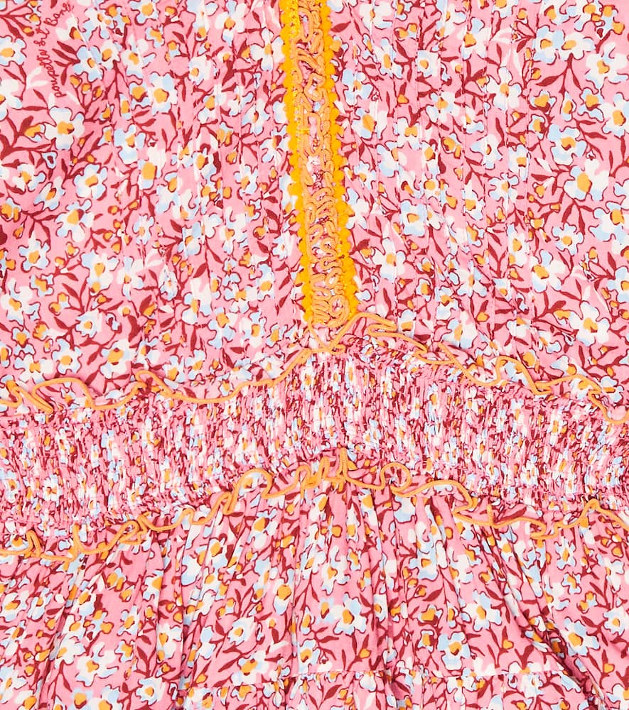 Poupette St Barth Ariel Floral Dress In Light Pink Paquerette