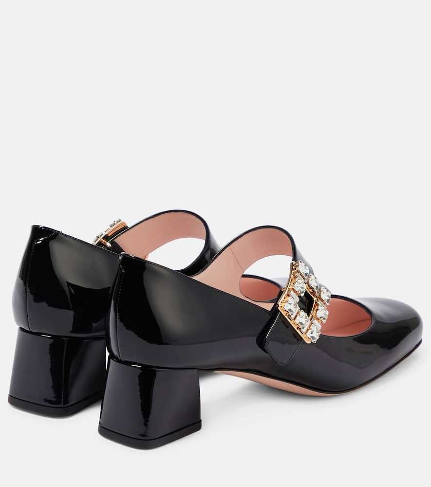 Shop Roger Vivier Très Vivier Patent Leather Mary Jane Pumps In Nero