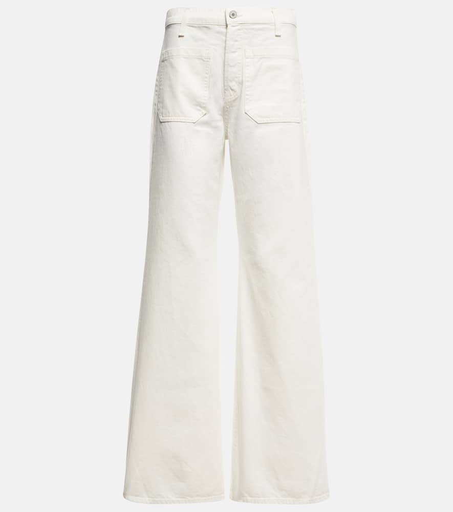 Nili Lotan Florence High-rise Flared Jeans In Cream Wash